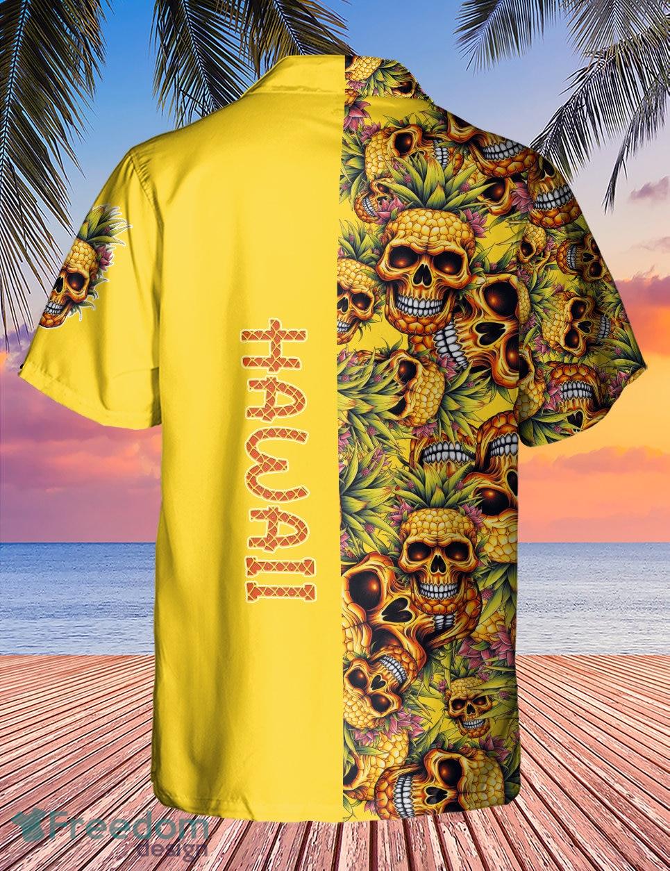 Horror Pineapple In Yellow Hawaiian Short Sleeve Aloha Hawaiian Shirt  Summer Gift For Men And Women - Freedomdesign