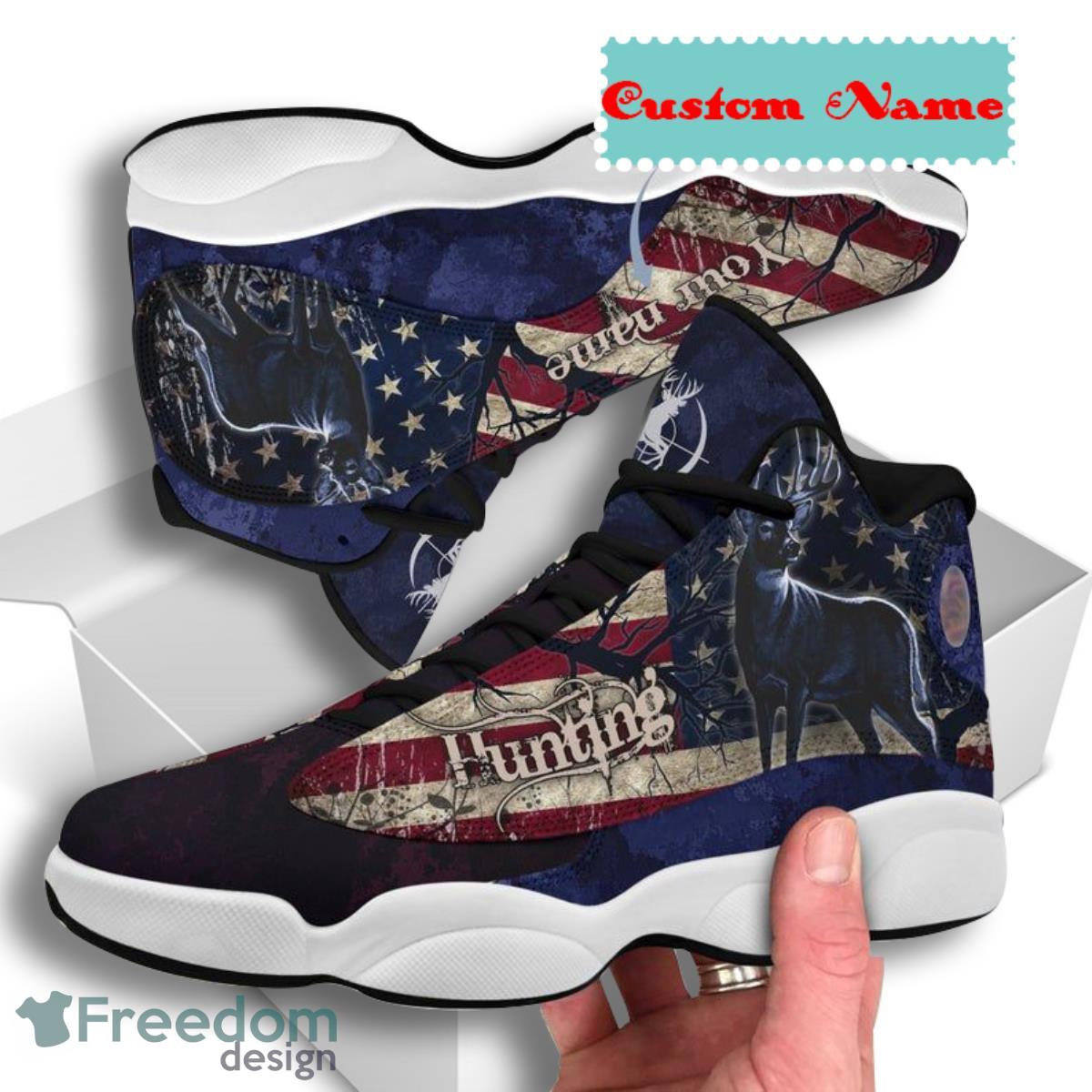 Hunting AAir Jordan 13 Custom Name Sneakers Best Gift For Men And Women Product Photo 2