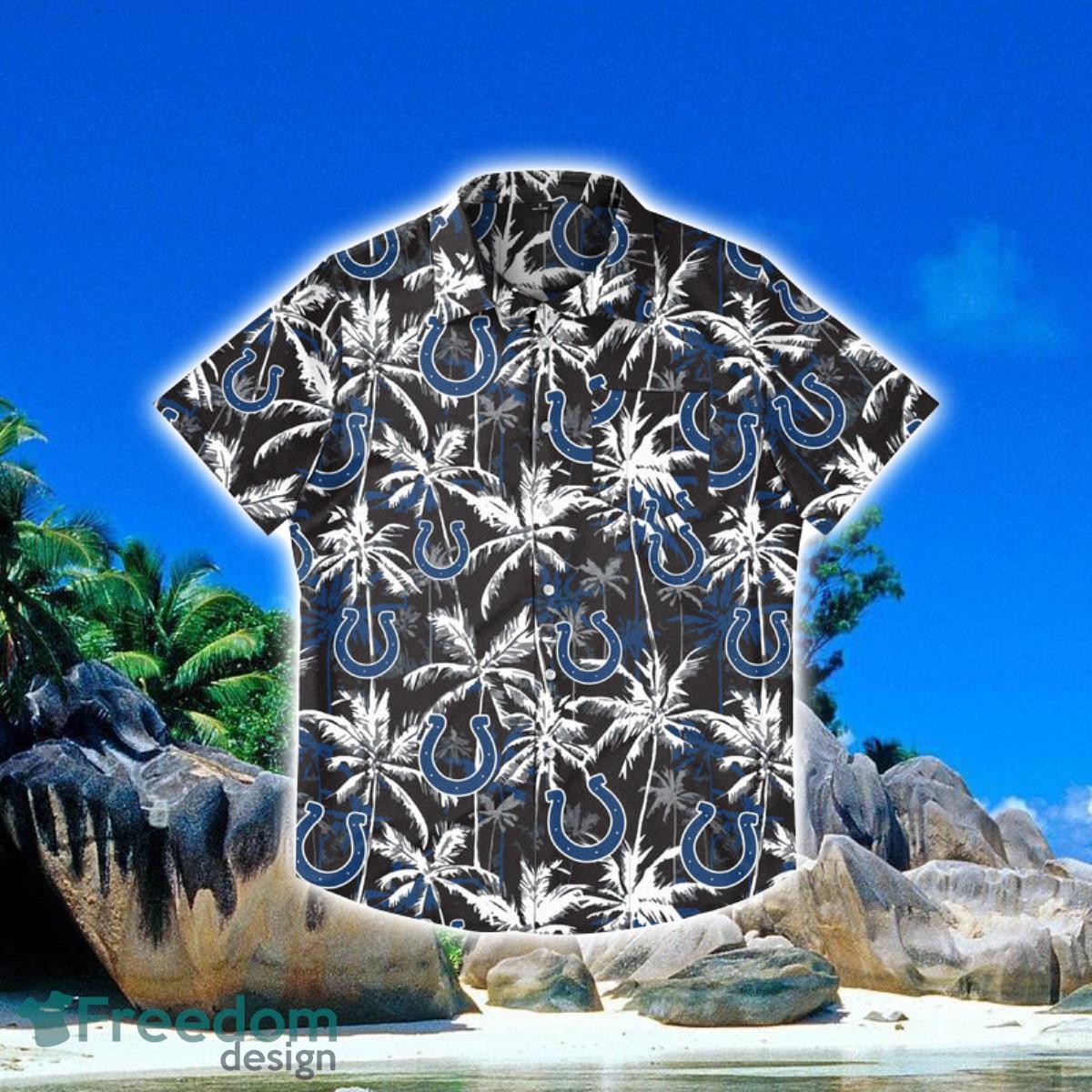 Indianapolis Colts NFL Black Floral Hawaiian Shirt Special Gift For Fans Product Photo 1