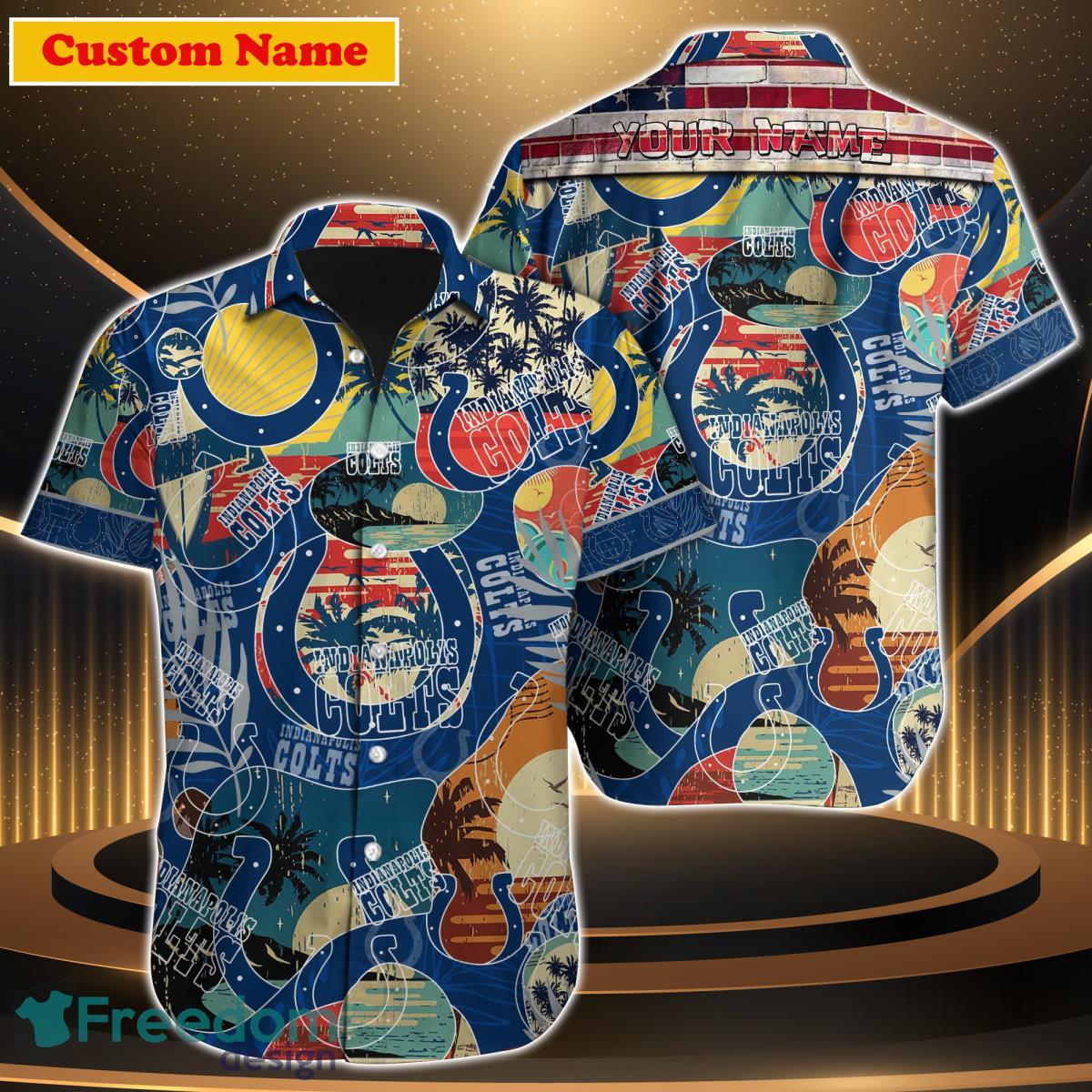 NFL Indianapolis Colts Hawaiian Shirt Black Blue Helmet - Ingenious Gifts  Your Whole Family