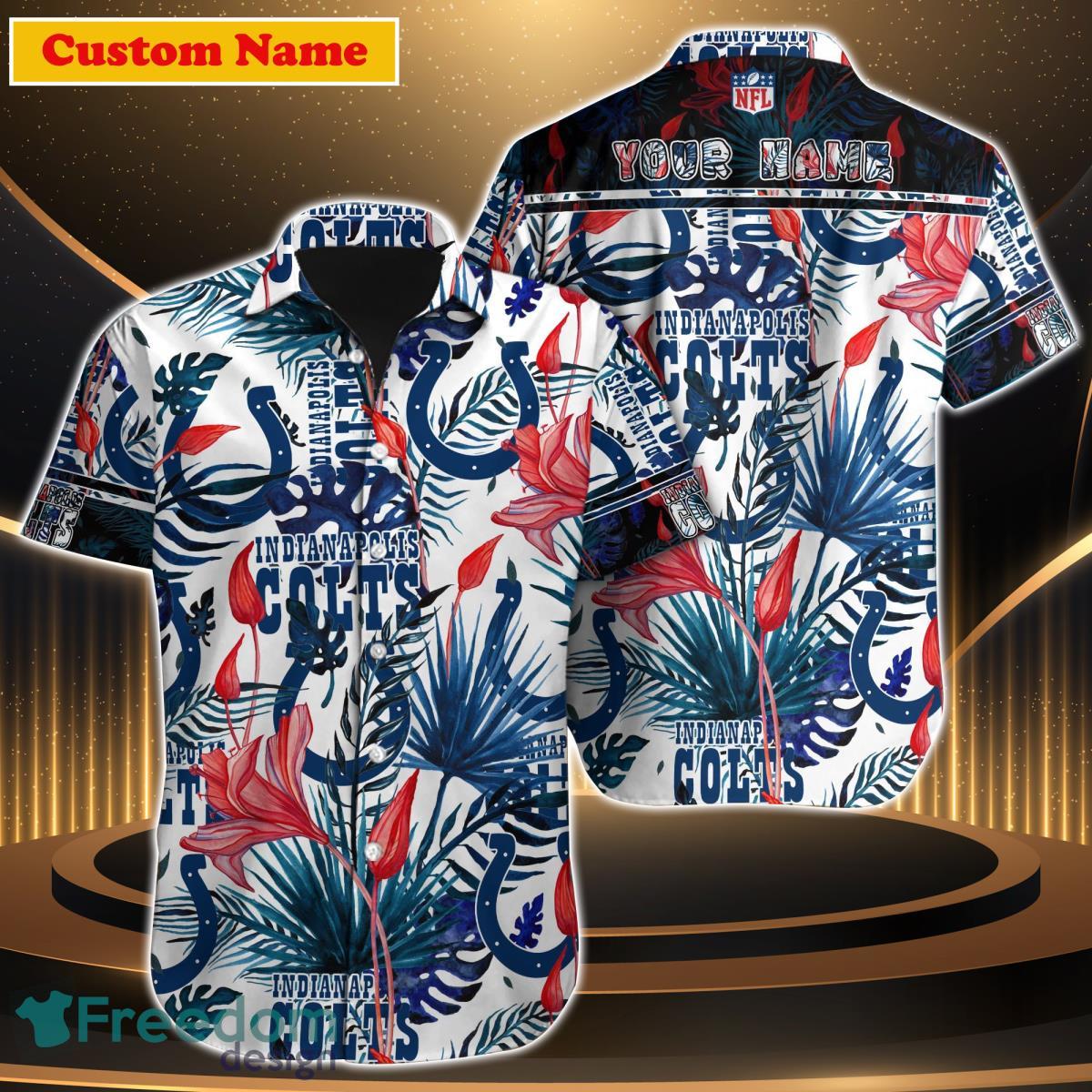 Indianapolis Colts NFL Custom Name Hawaiian Shirt Gift For Men Women Product Photo 1