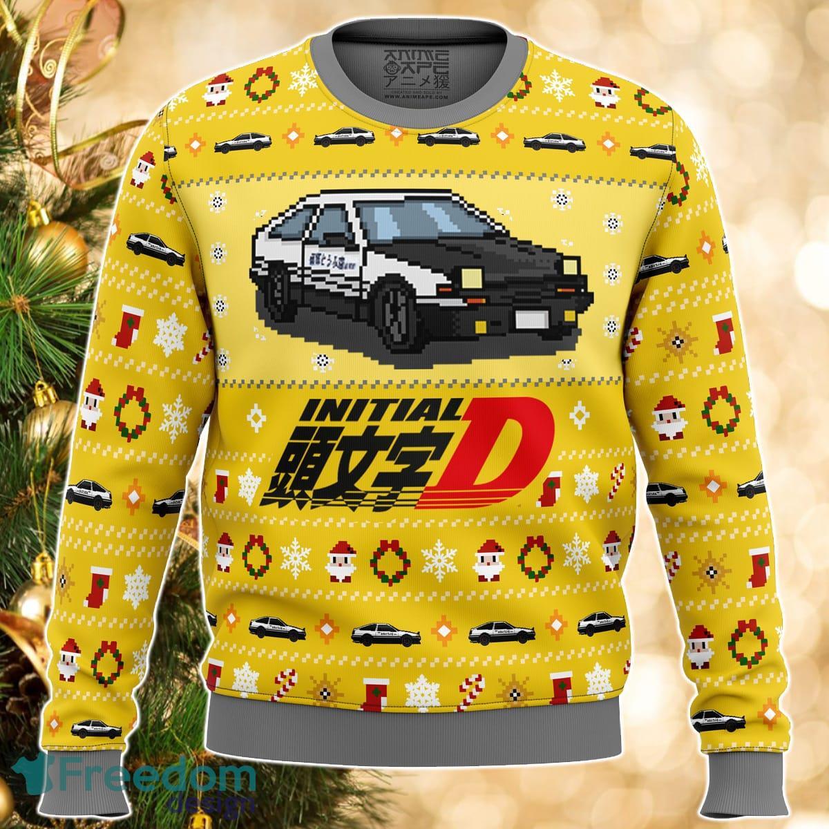 Initial D Classic Toyota Car Ugly Christmas Sweater Great Gift For Men Women Product Photo 1