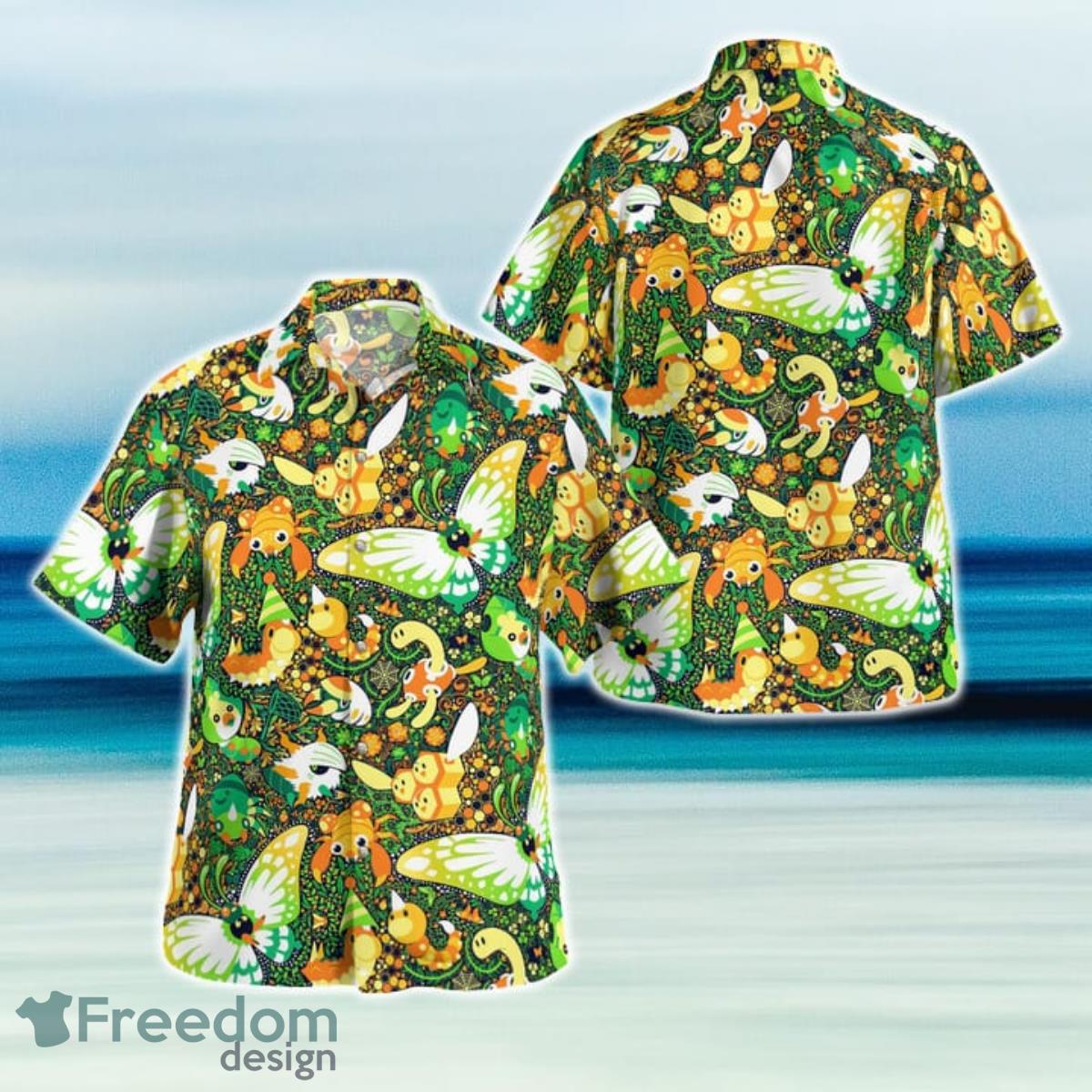 Insect SyStar Trekem Pokemon Hawaiian Shirt And Short For Fans Product Photo 1