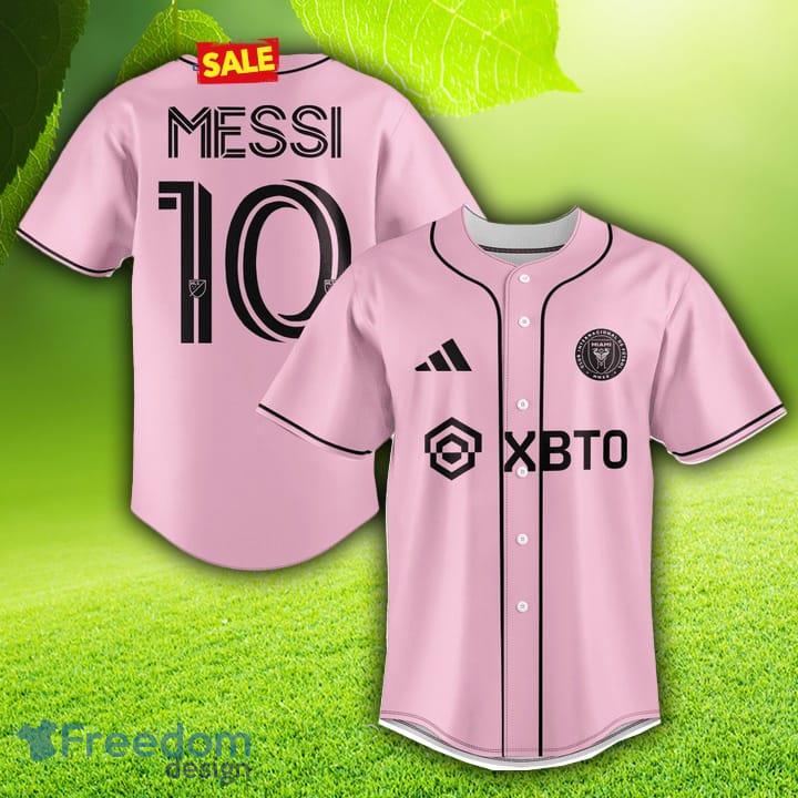 Inter Miami XBTO Lionel Messi 10 Black Design Baseball Jersey - Growkoc