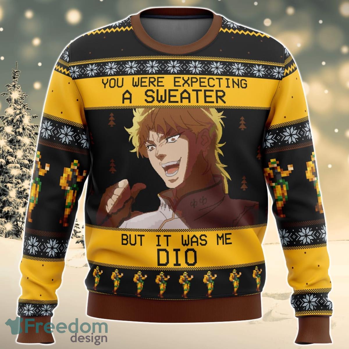 It Was Me Dio Jojo’s Bizarre Adventure Ugly Christmas Sweater For Men And Women Product Photo 1