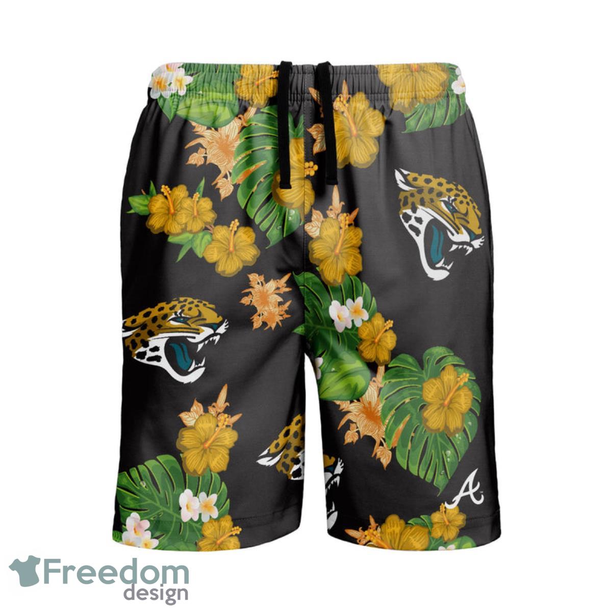 Jacksonville Jaguars NFL Floral Hawaiian Shorts For Summer Beach Product Photo 1