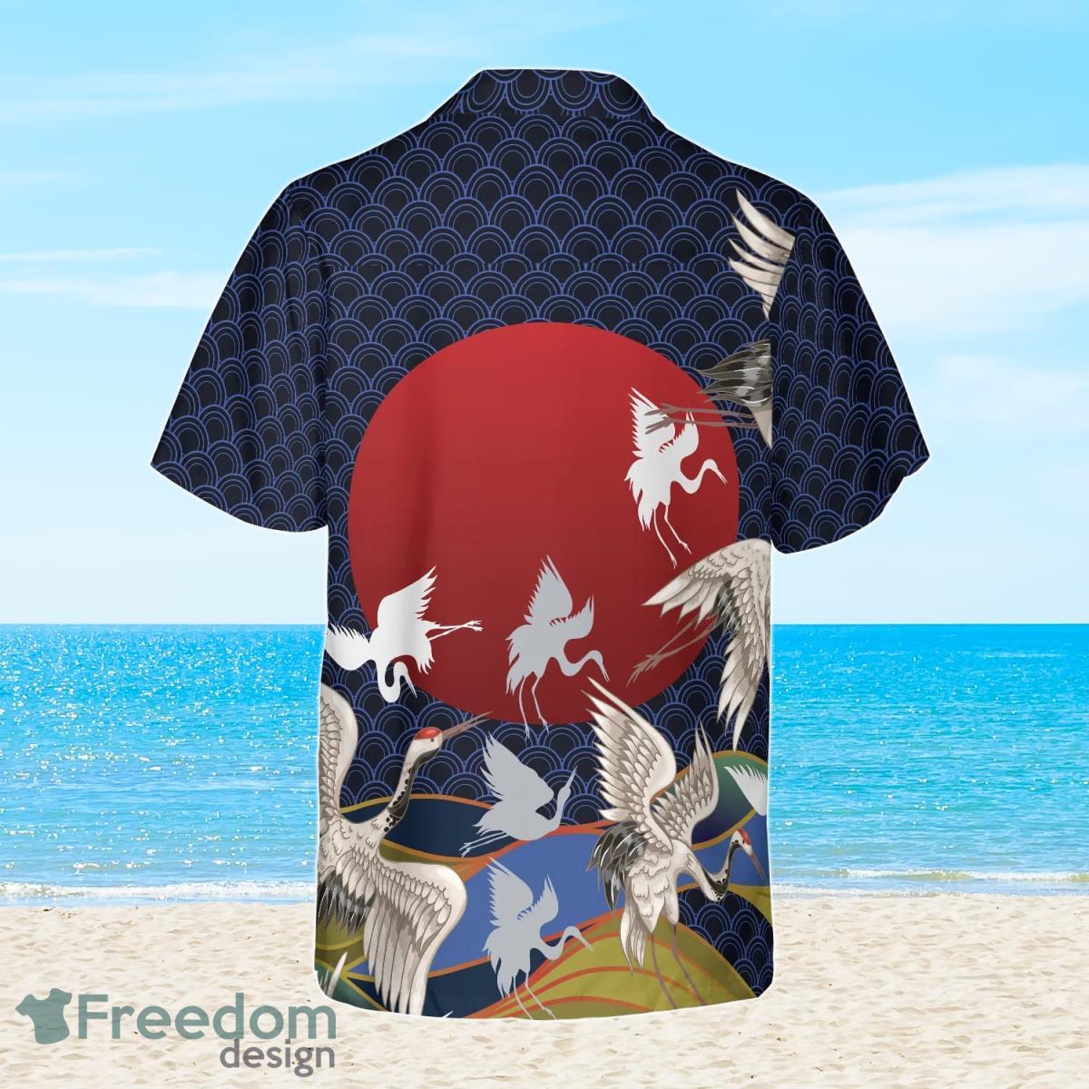 Japanese Cranes Hawaiian Shirt Best Gift For Men And Women Product Photo 2