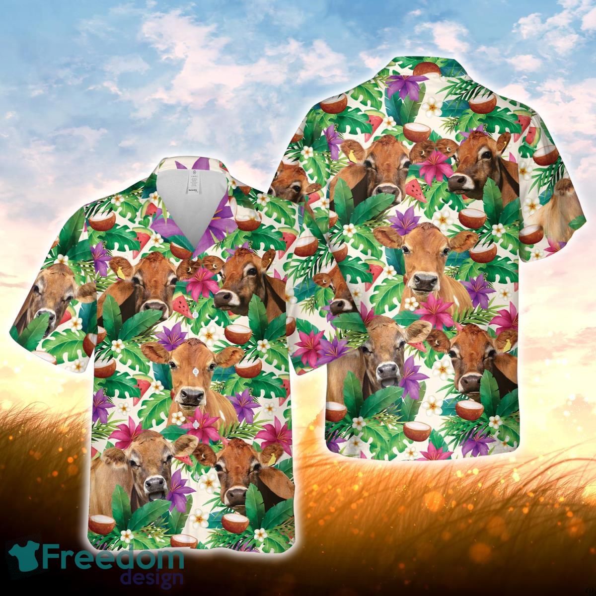 Jersey Summer Floral 3D Hawaiian Shirt For Men Women Product Photo 1