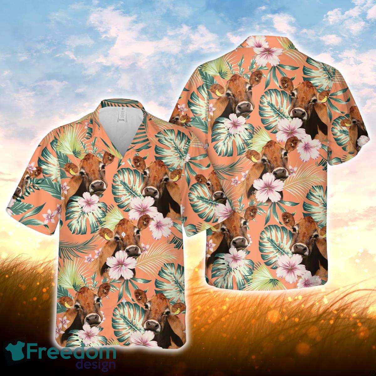 Jersey Summer Happiness Floral Farm 3D Hawaiian Shirt For Men Women Product Photo 1