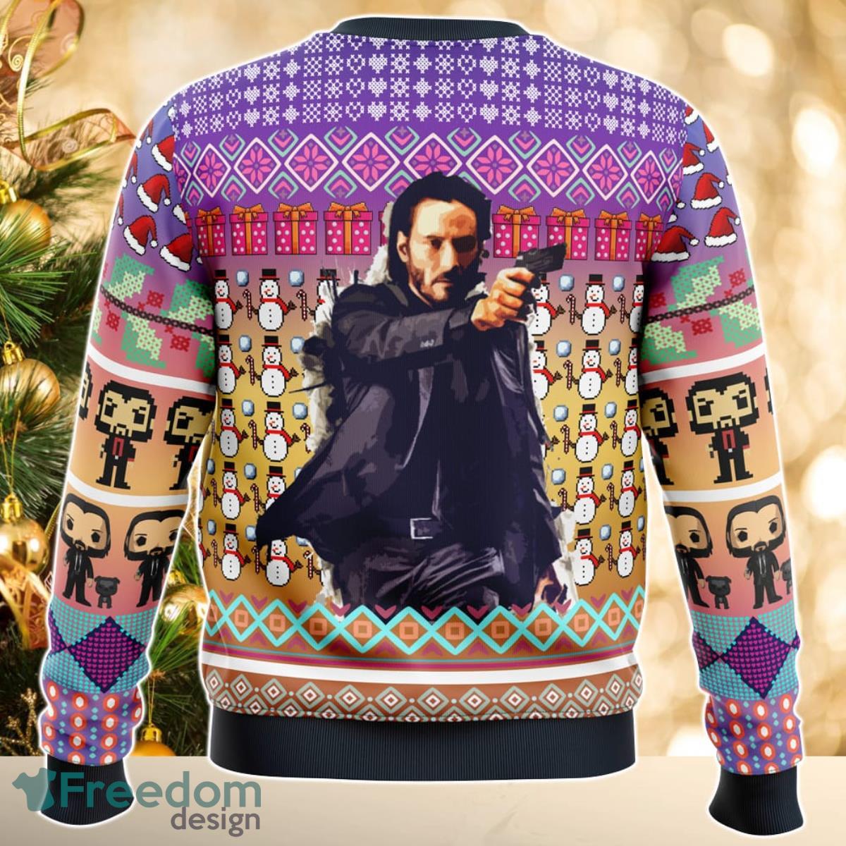 John Wick Ugly Christmas Sweater Great Gift For Men Women Product Photo 2