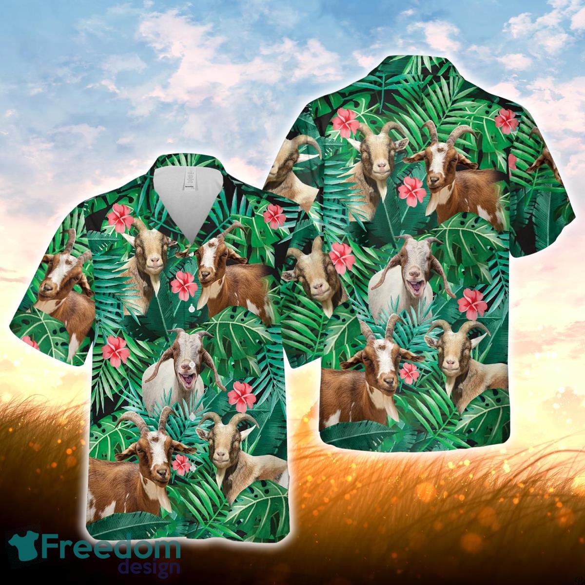 Joy Corners Goat 3D Hawaiian Shirt For Men Women Product Photo 1