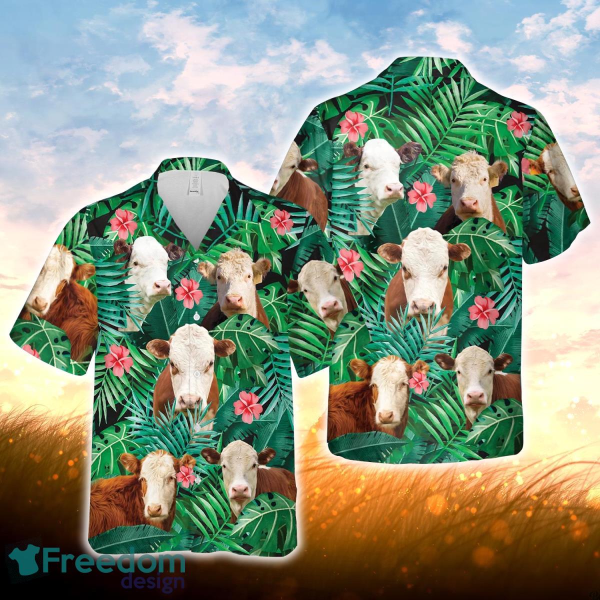 Joy Corners Hereford 3D Hawaiian Shirt For Men Women Product Photo 1