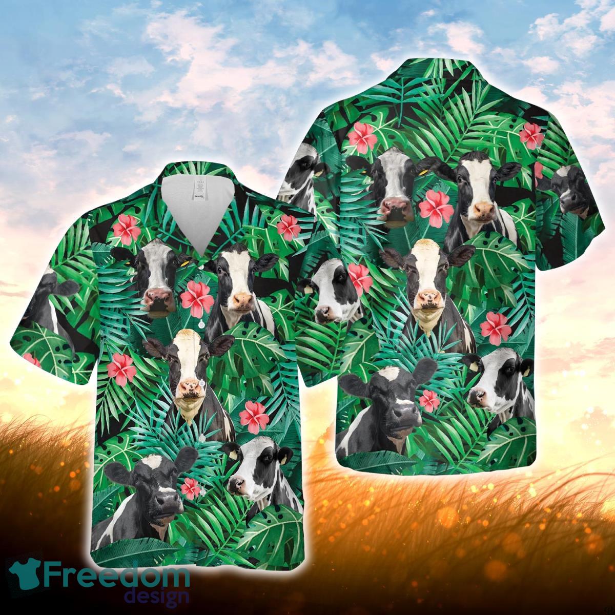 Joy Corners Holstein 3D Hawaiian Shirt For Men Women Product Photo 1