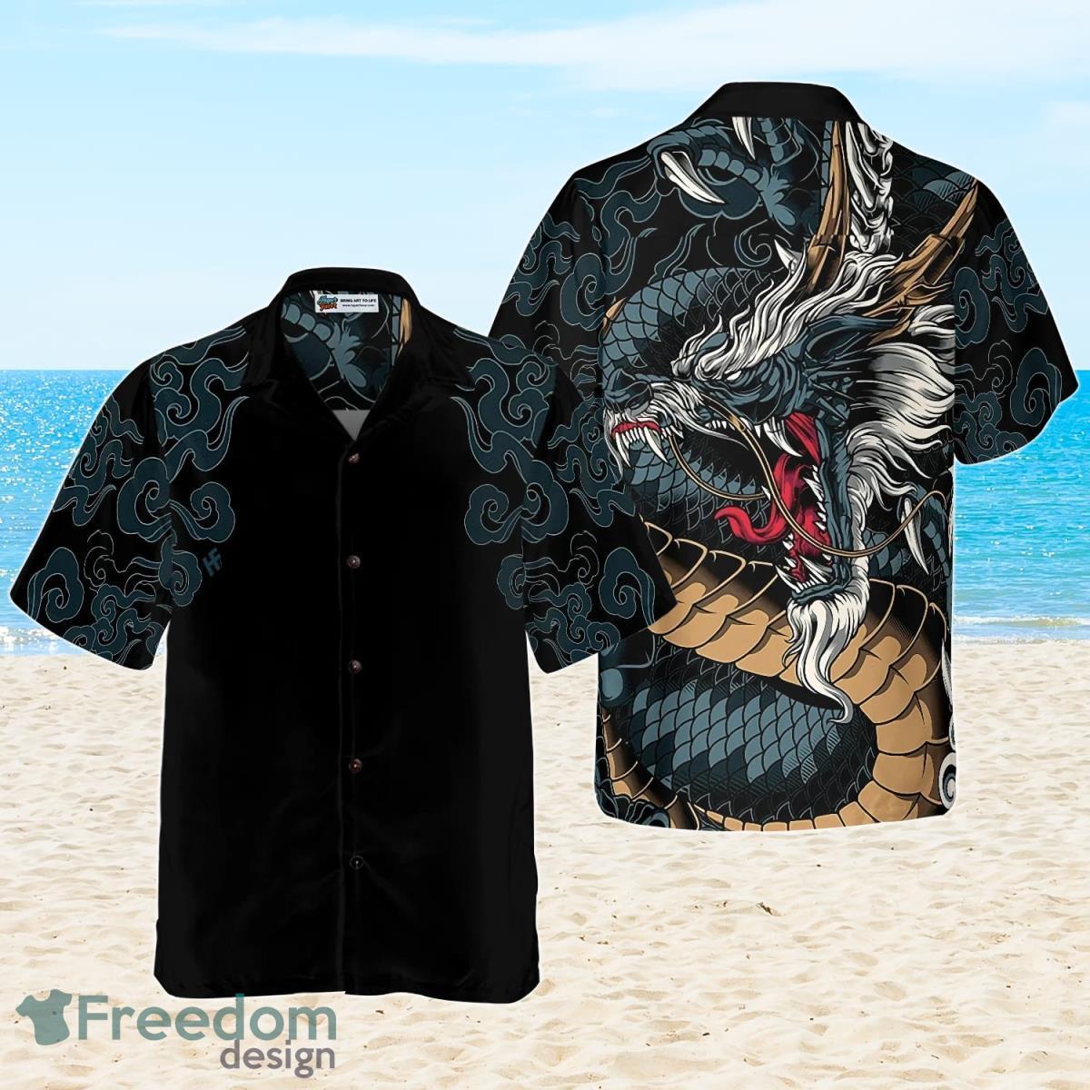 Kanagawa Dragon Hawaiian Shirt Best Gift For Men And Women Product Photo 1