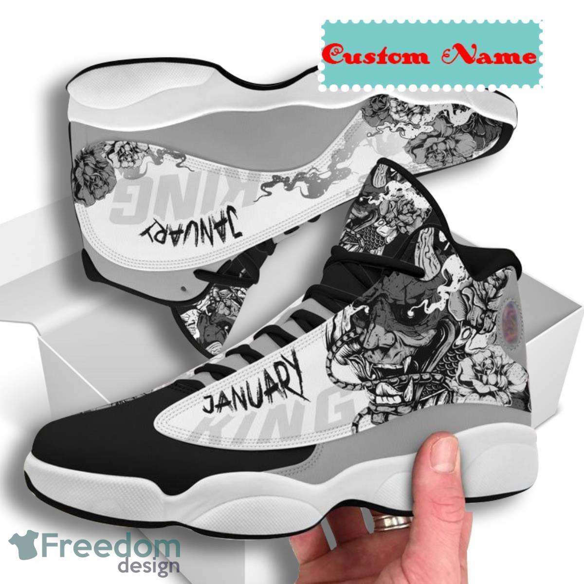 King Was Born In Month Air Jordan 13 Custom Name Sneakers For Men And Women Product Photo 1