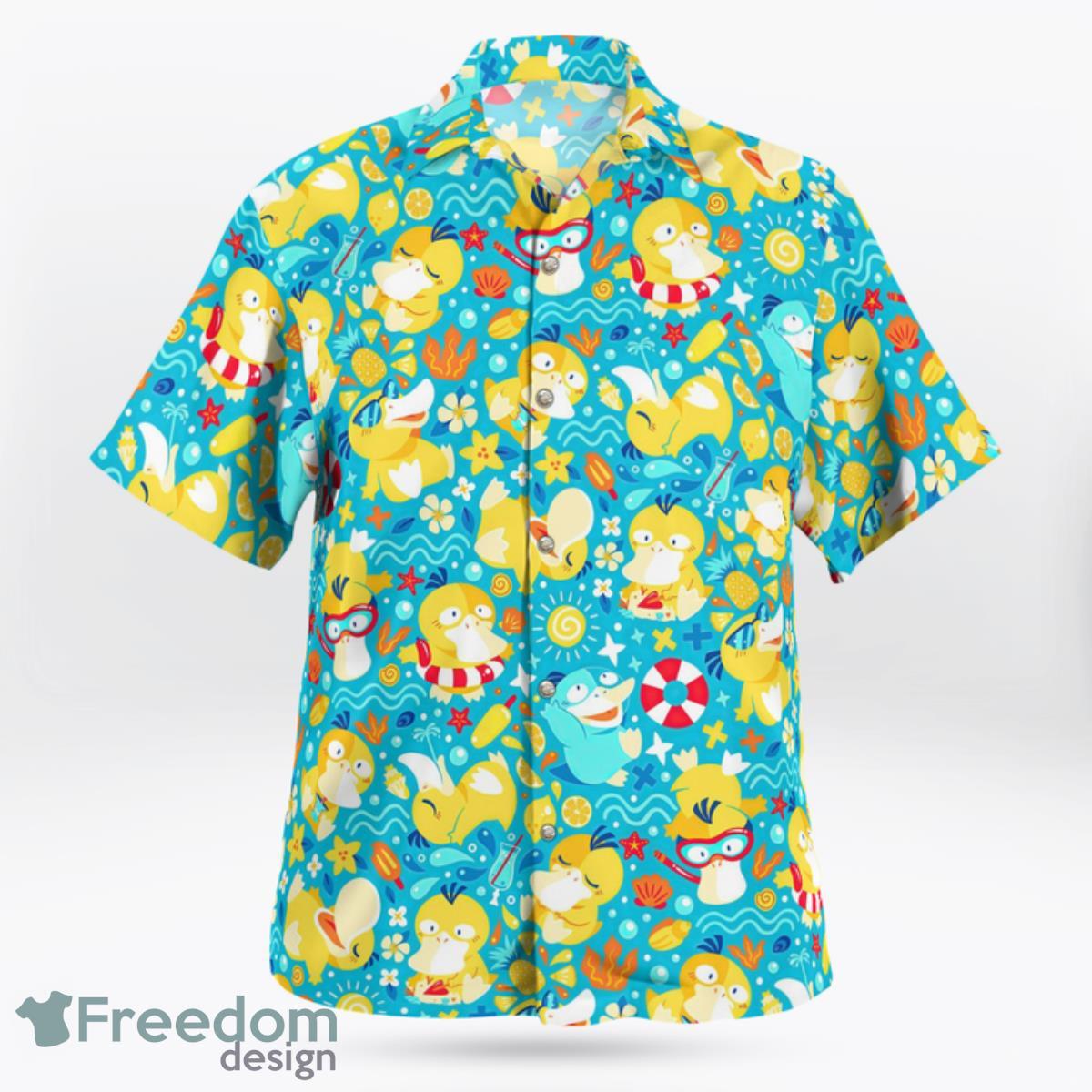 Koduck Pokemon Hawaiian Shirt And Short For Fans Product Photo 2