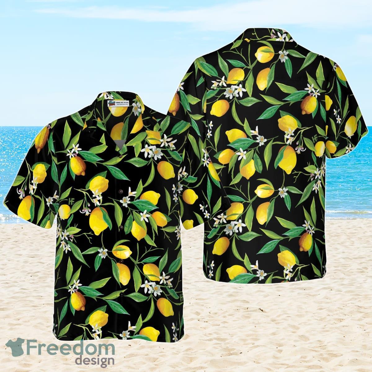 Lemon In Black Hawaiian Shirt Best Gift For Men And Women Product Photo 2