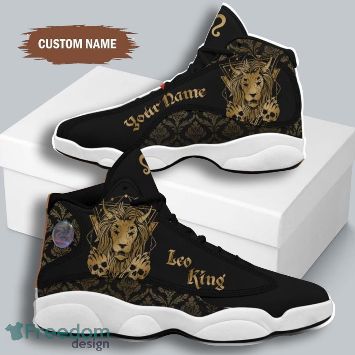 Leo King Air Jordan 13 Custom Name Sneakers Best Gift For Men And Women Product Photo 1