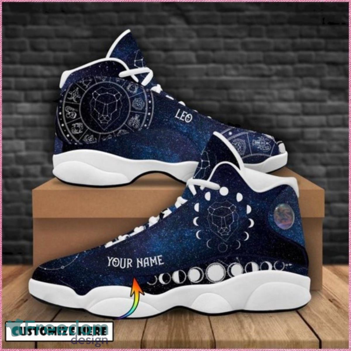 Leo Zodiac Air Jordan 13 Custom Name Sneakers Great Gift For Men And Women Product Photo 1