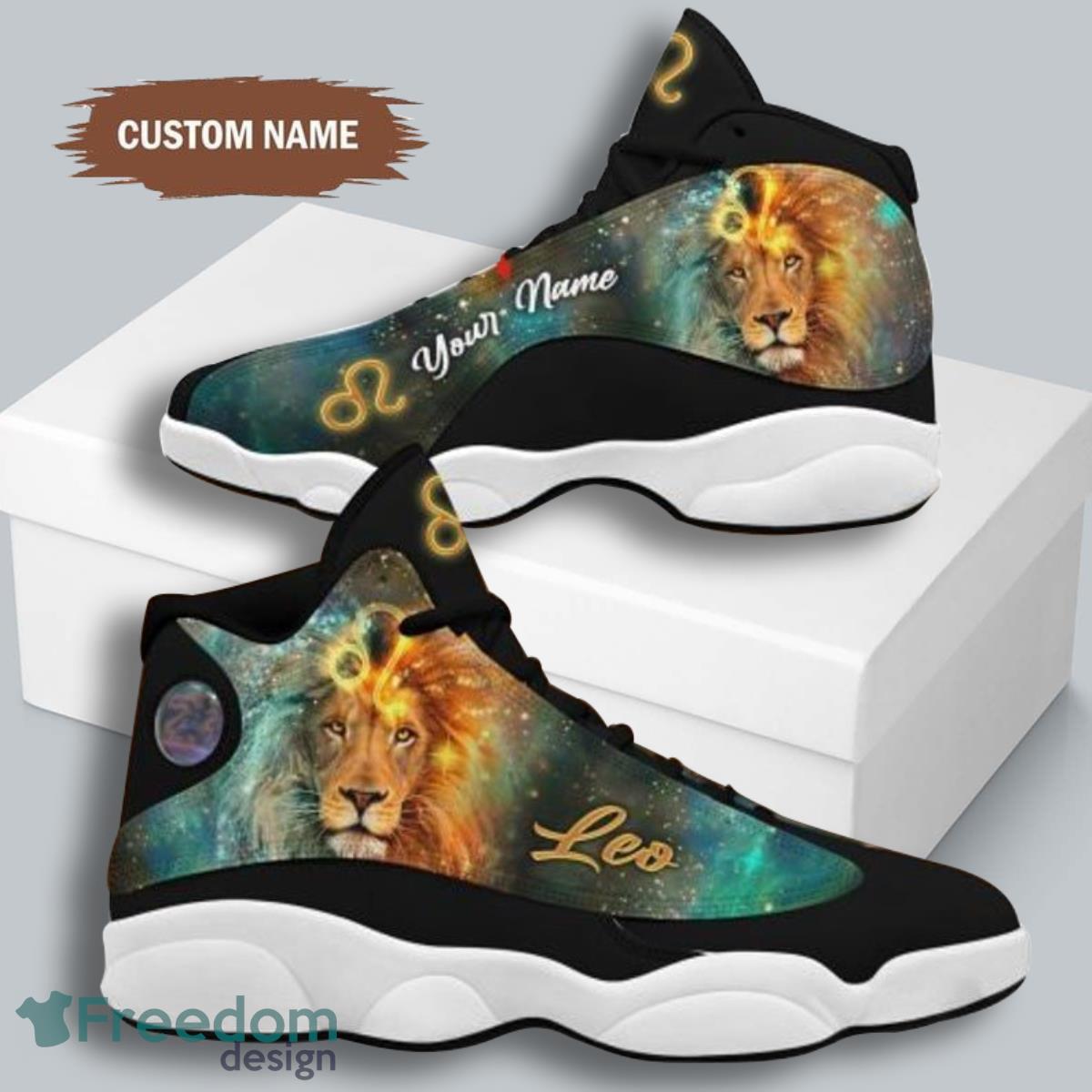 Leo Zodiac Sign Air Jordan 13 Custom Name Sneakers Best Gift For Men And Women Product Photo 1