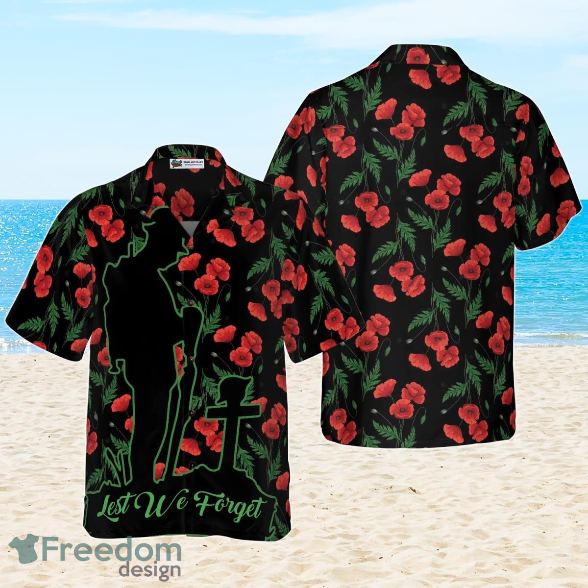 Lest We Forget Hawaiian Shirt Meaningful Gift For Veterans Day Best Gift For Men And Women Product Photo 2