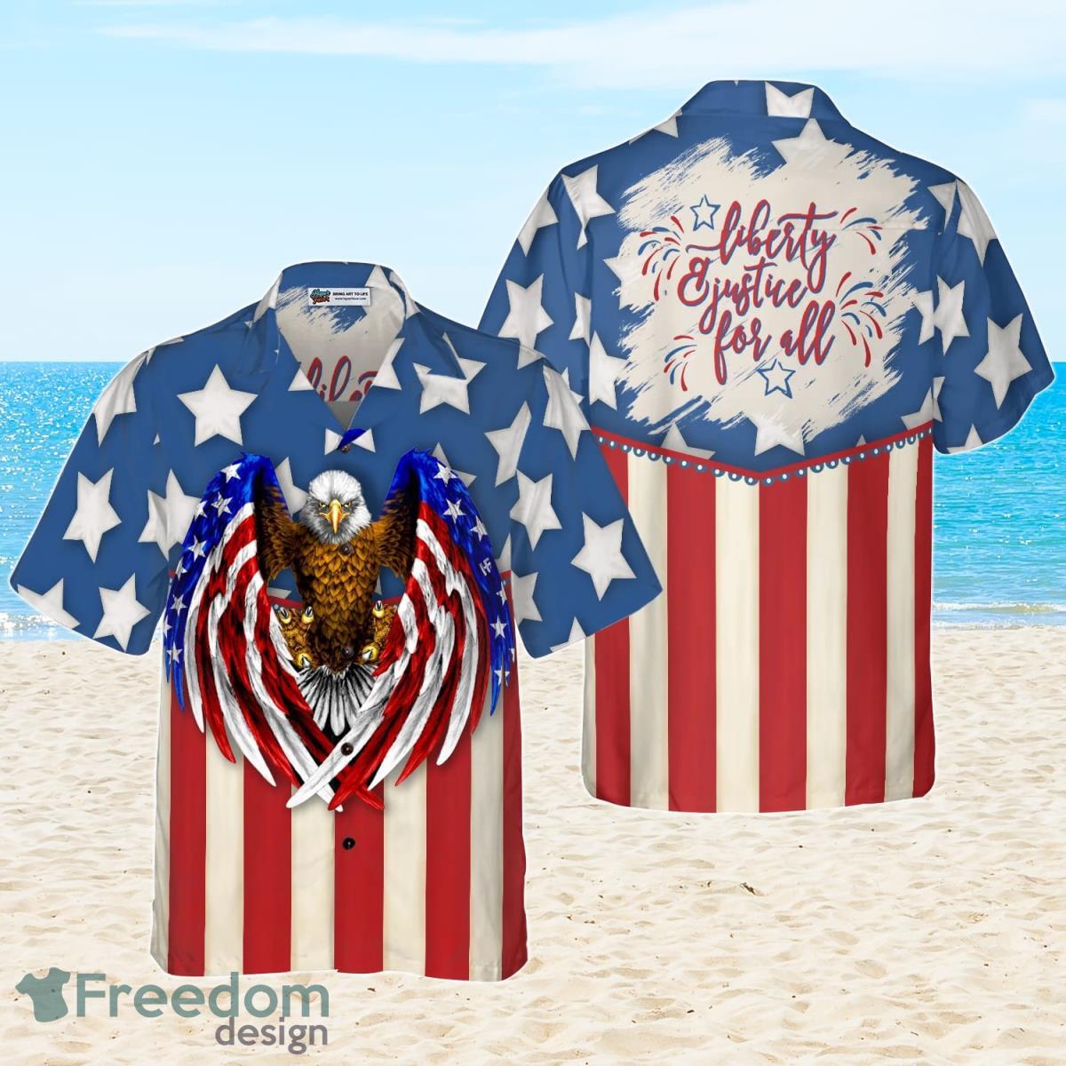 Liberty And Justice For All Hawaiian Shirt Best Gift For Men And Women Product Photo 2