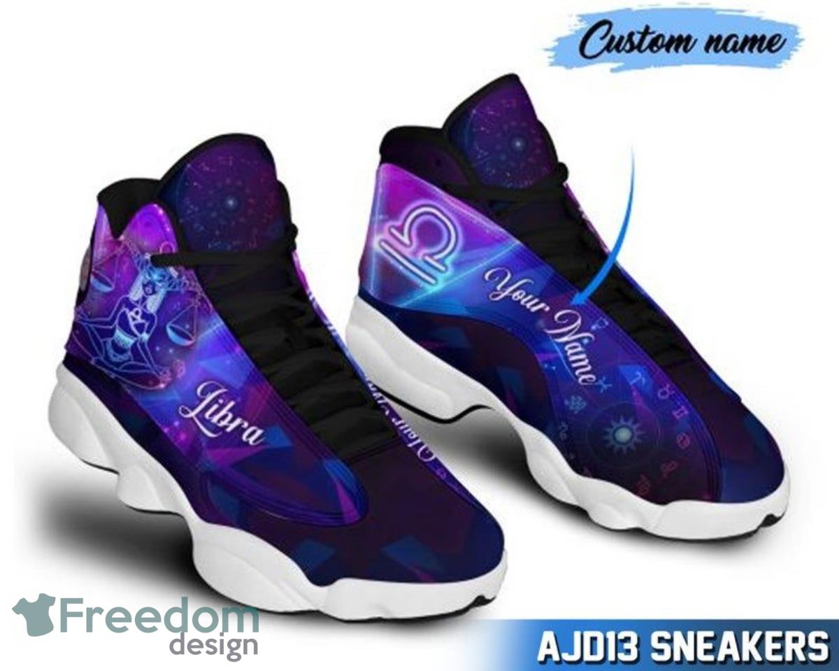 Libra Zodiac Air Jordan 13 Custom Name Sneakers Best Gift For Men And Women Product Photo 2