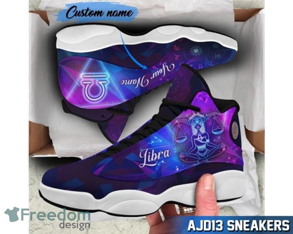 Libra Zodiac Air Jordan 13 Custom Name Sneakers Best Gift For Men And Women Product Photo 1