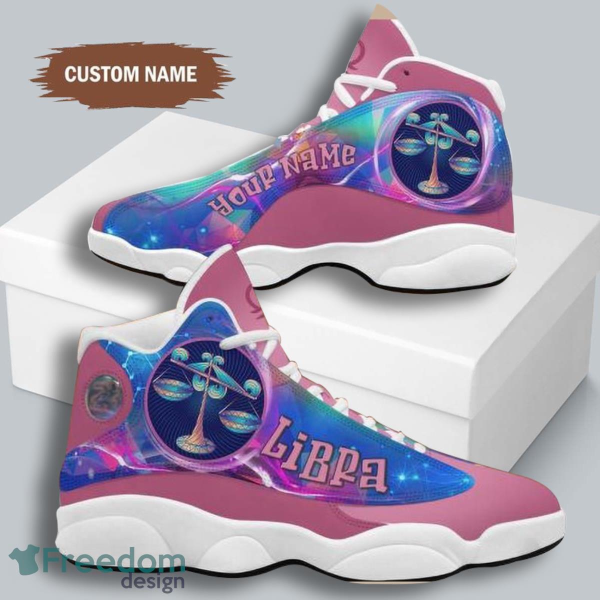 Libra Zodiac Air Jordan 13 Custom Name Sneakers Impressive Gift For Men And Women Product Photo 1