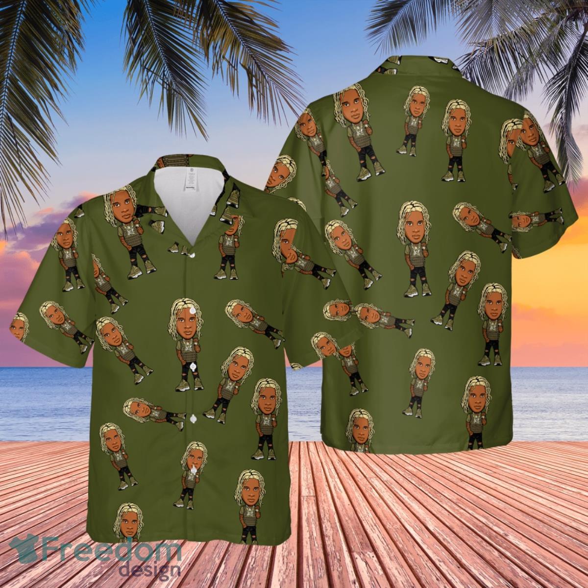 Lil Durk Cartoon Image Hawaiian Shirt Special Gift For Men And Women Product Photo 1