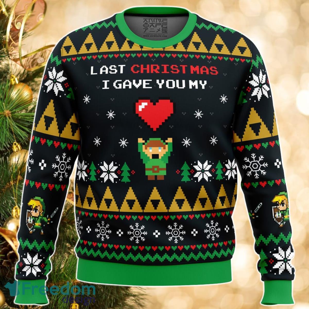 Link To My Heart Legend of Zelda Ugly Christmas Sweater Great Gift For Men Women Product Photo 1