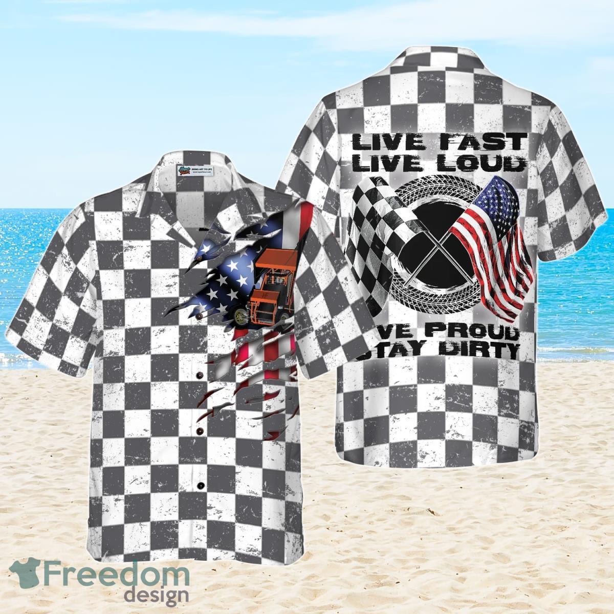 Live Fast Live Loud Live Proud Stay Dirty Hawaiian Shirt Best Gift For Men And Women Product Photo 2