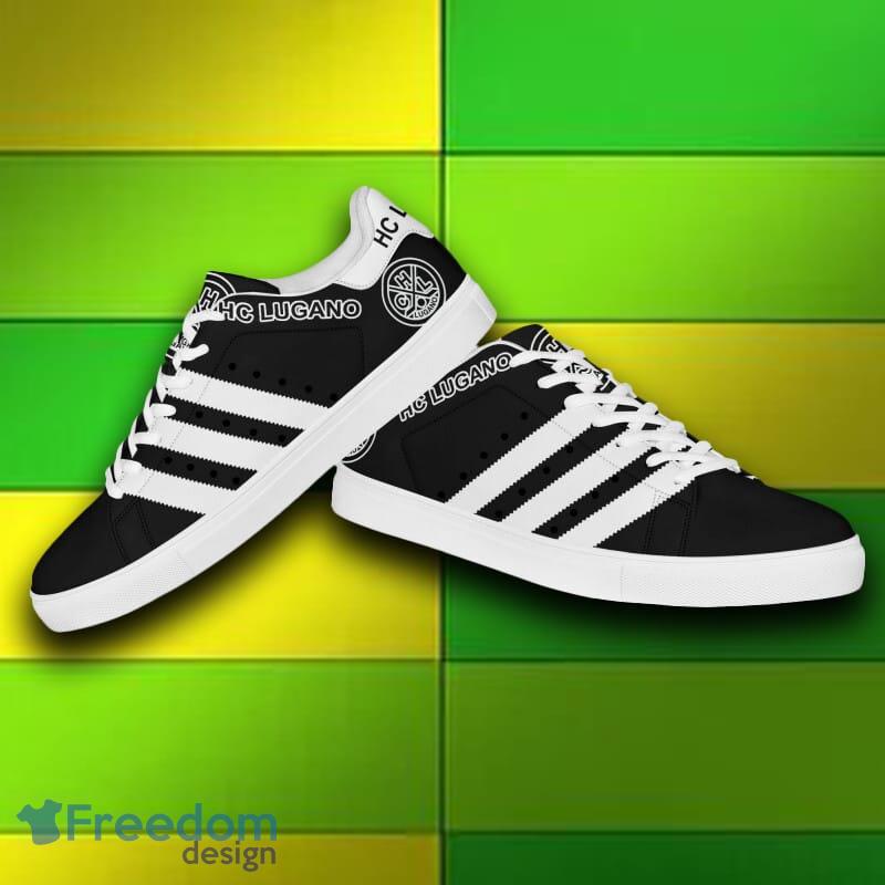 Logo HC Lugano Skate Shoes NL And Swiss League Stan Smith Sneakers For Fans - HC Lugano skate shoes_4 Logo HC Lugano Skate Shoes NL And Swiss League Stan Smith Sneakers For Fans - HC Lugano skate shoes_4