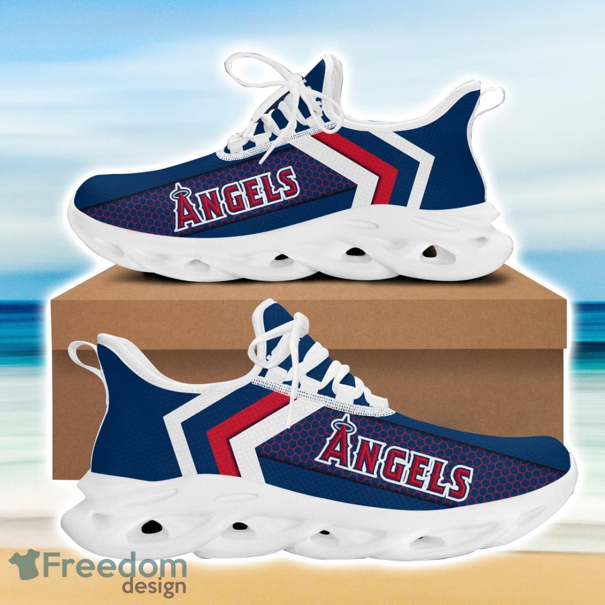 Los Angeles Baseball Angels Max Soul Sneakers Running Sport Shoes Custom Name Product Photo 2