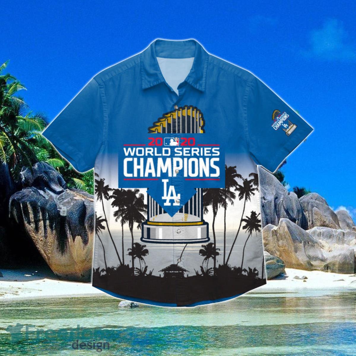 Los Angeles Dodgers MLB World Series Champions Floral Hawaiian Shirt Special Gift For Fans Product Photo 1