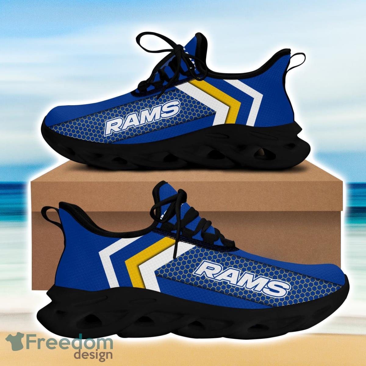 Los Angeles Football Rams Max Soul Sneakers Running Sport Shoes Custom Name Product Photo 1