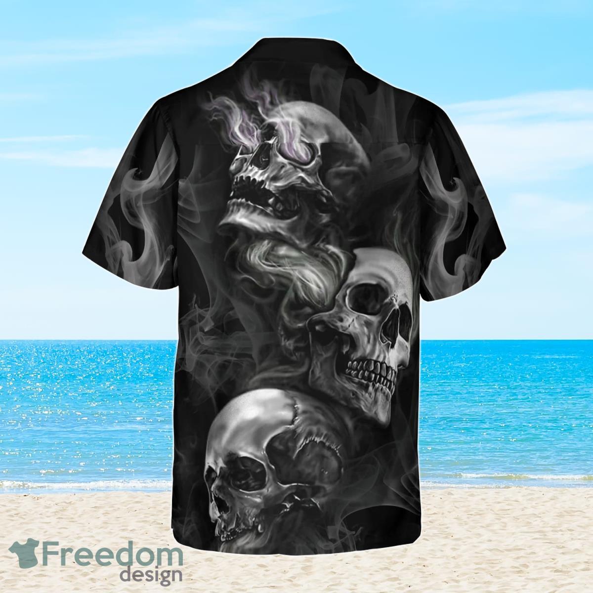 Luxury Skull Smoke Hawaiian Shirt Best Gift For Men And Women Product Photo 1