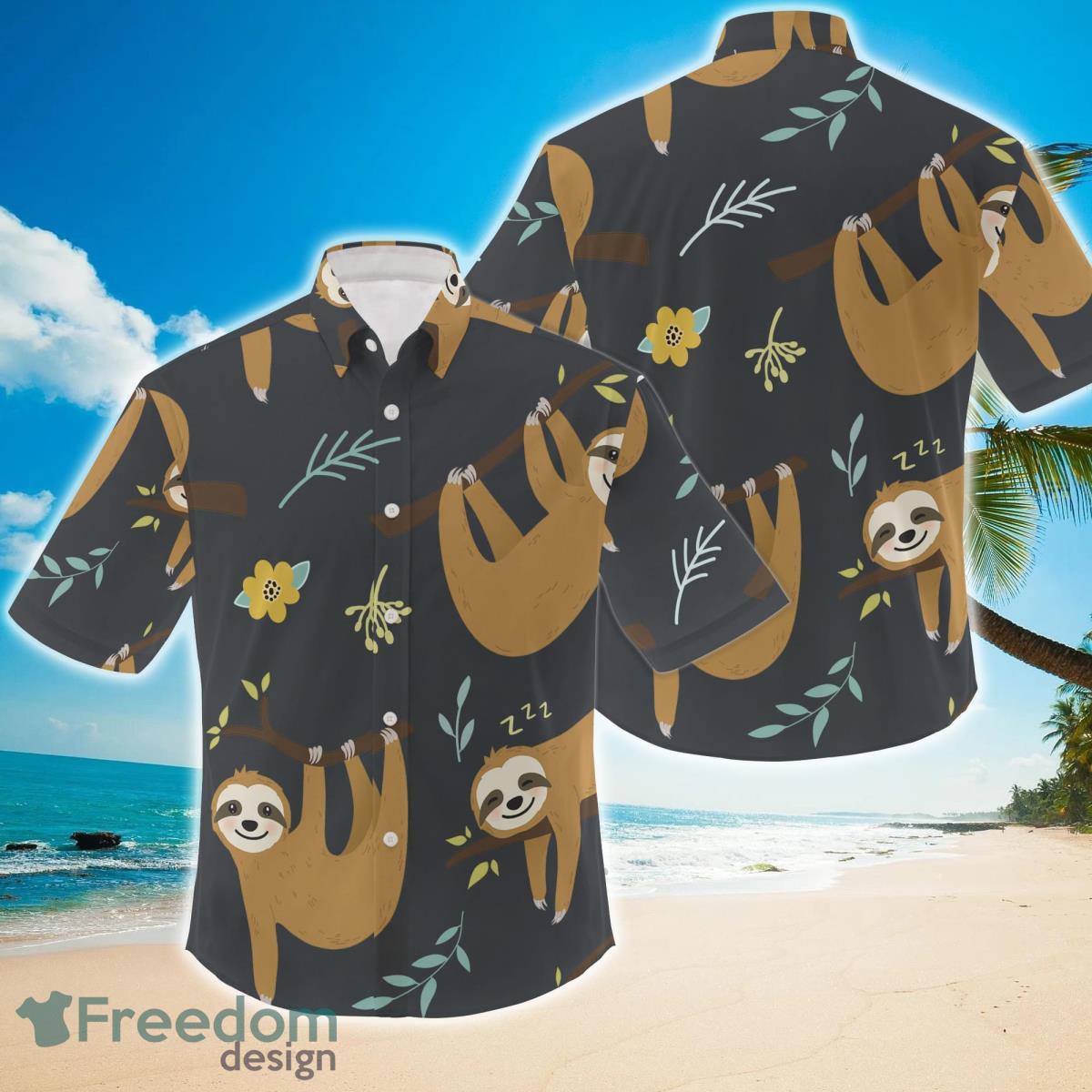 Mens Sloth Hawaiian Shirt For Men And Women Product Photo 1