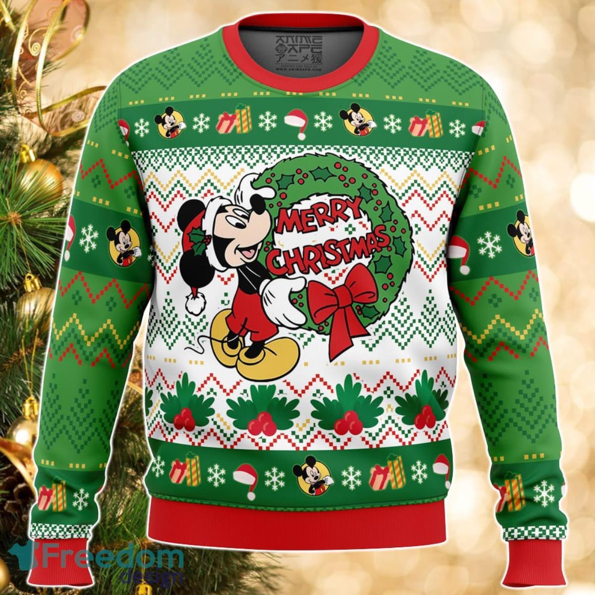 Merry Christmas Mickey Mouse Disney Ugly Christmas Sweater Great Gift For Men Women Product Photo 1