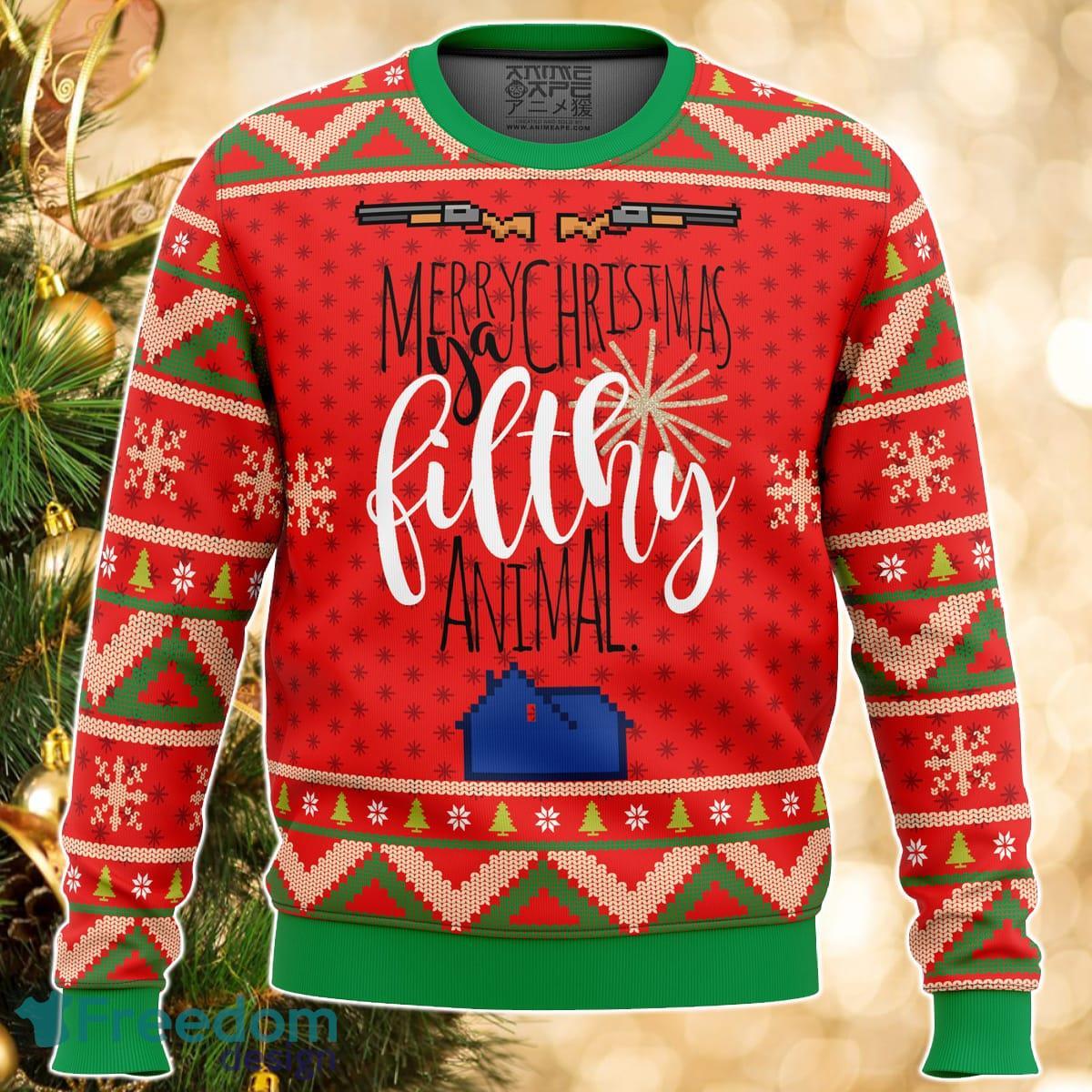 Merry Christmas Ya Filthy Animal Ugly Christmas Sweater Great Gift For Men Women Product Photo 1