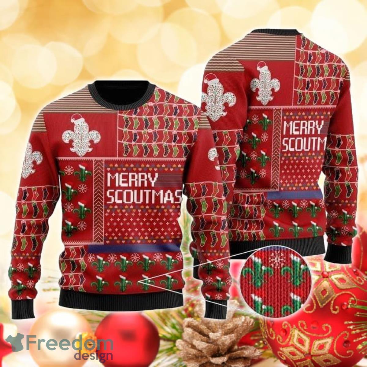 Merry Scoutmas For Scouts 3D Sweater Ugly Christmas Sweater For Men Women Product Photo 1