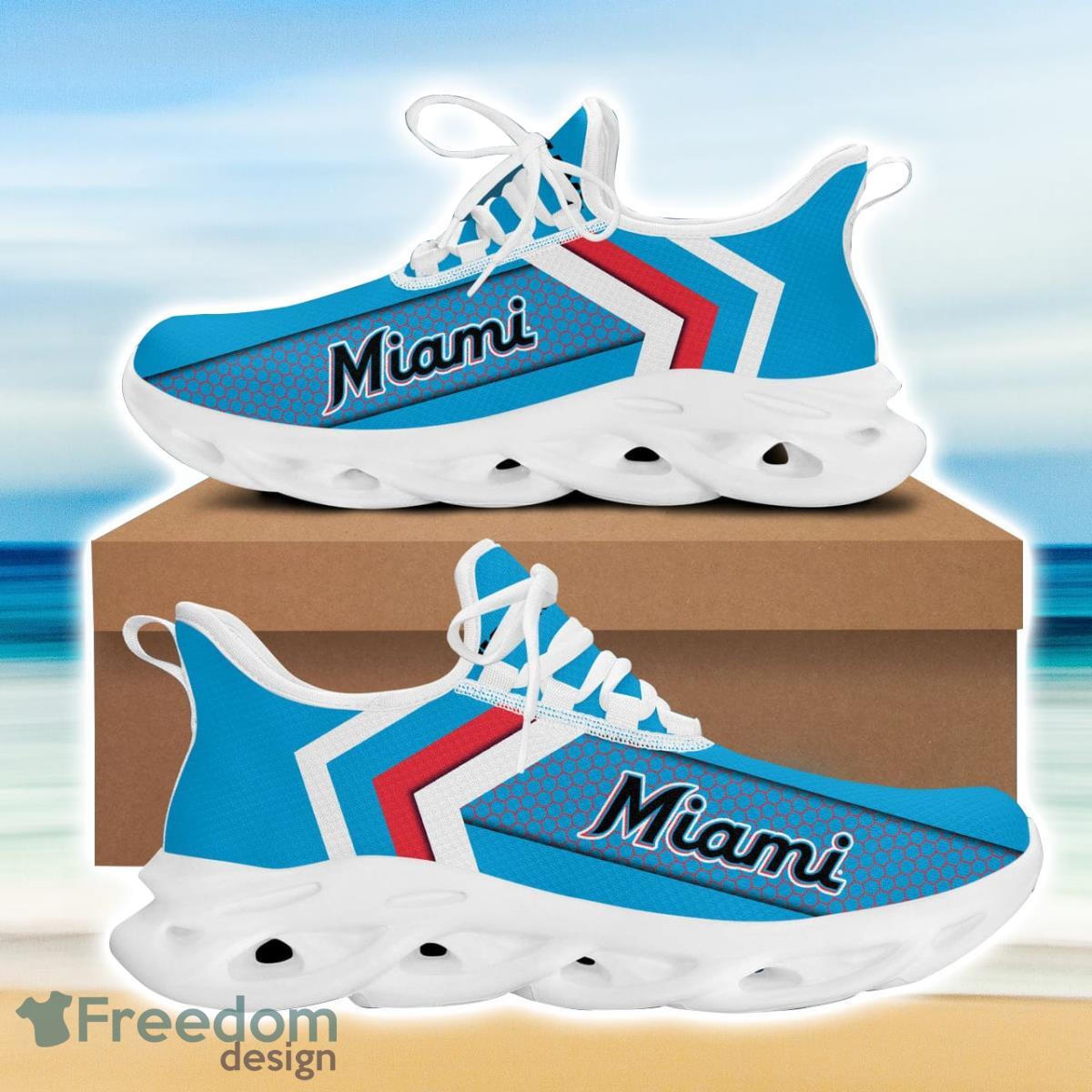 Miami Baseball Marlins Max Soul Sneakers Running Sport Shoes Custom Name Product Photo 2