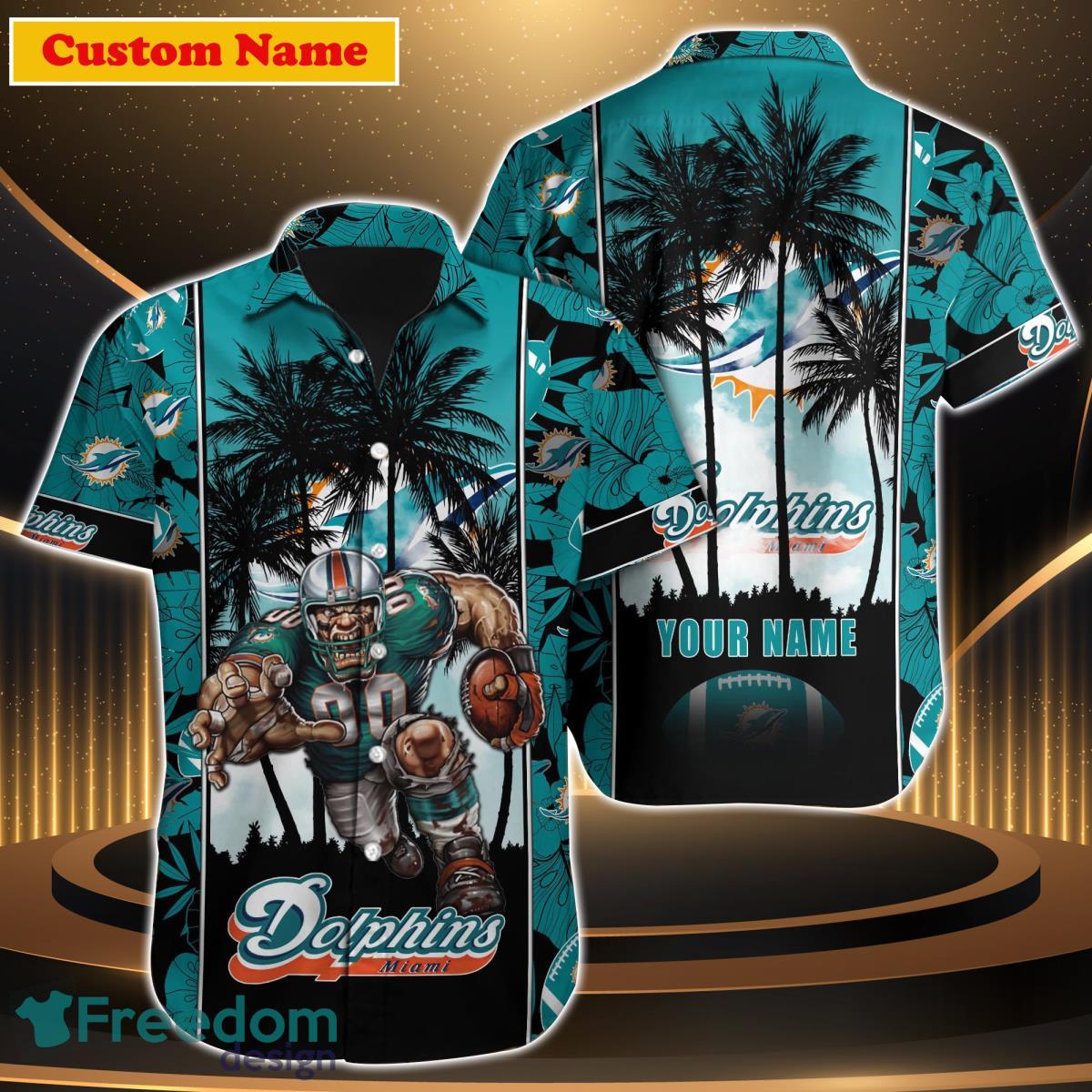 Miami Dolphins NFL Custom Name Hawaiian Shirt Special Gift For Men