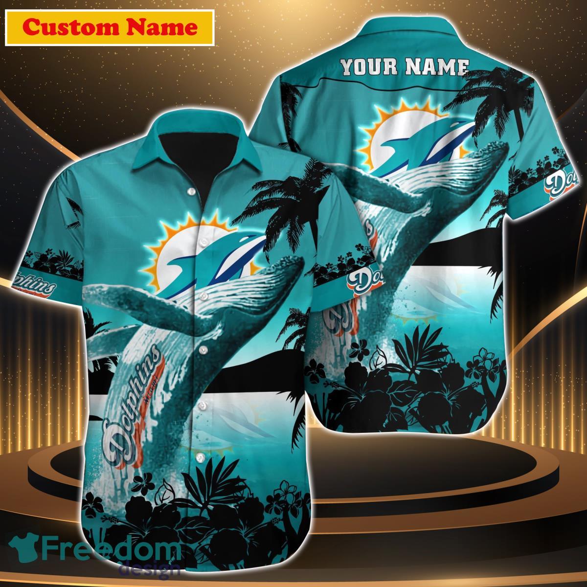 Miami Dolphins NFL Custom Name Hawaiian Shirt For Men Women Unique Gift For Fan Product Photo 1