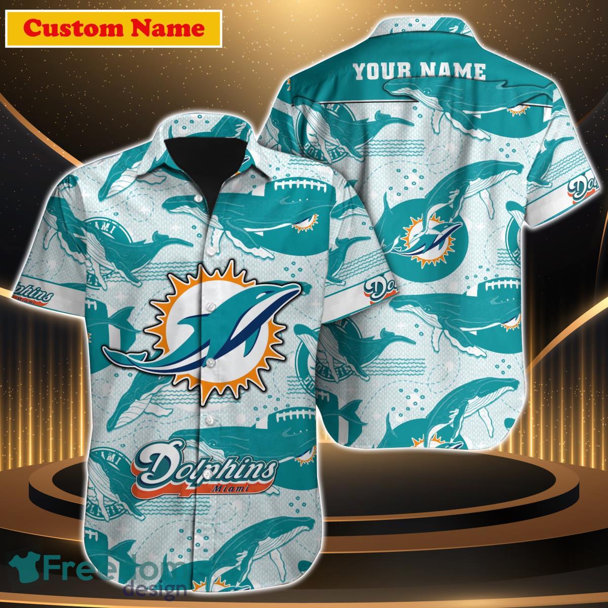 Miami Dolphins NFL Custom Name Hawaiian Shirt Special Gift For Men Women Fans Product Photo 1