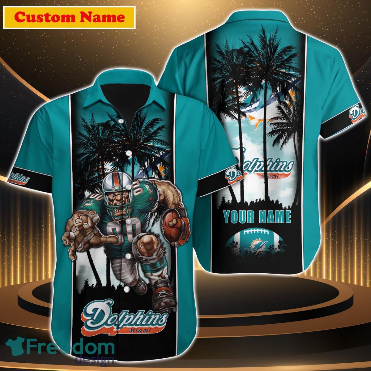 Miami Dolphins NFL Custom Name Hawaiian Shirt Special Gift For Men Women Product Photo 1