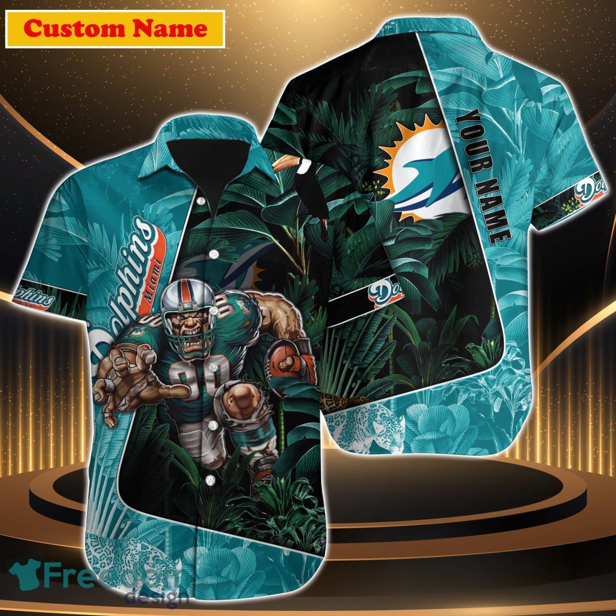 Miami Dolphins NFL Custom Name Hawaiian Shirt Style Gift For Men Women Fans Product Photo 1