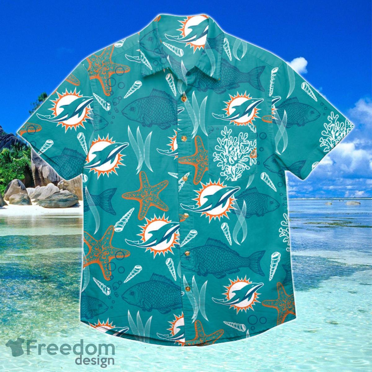 Miami Dolphins NFL Tropical Flower Hawaiian Shirt And Short