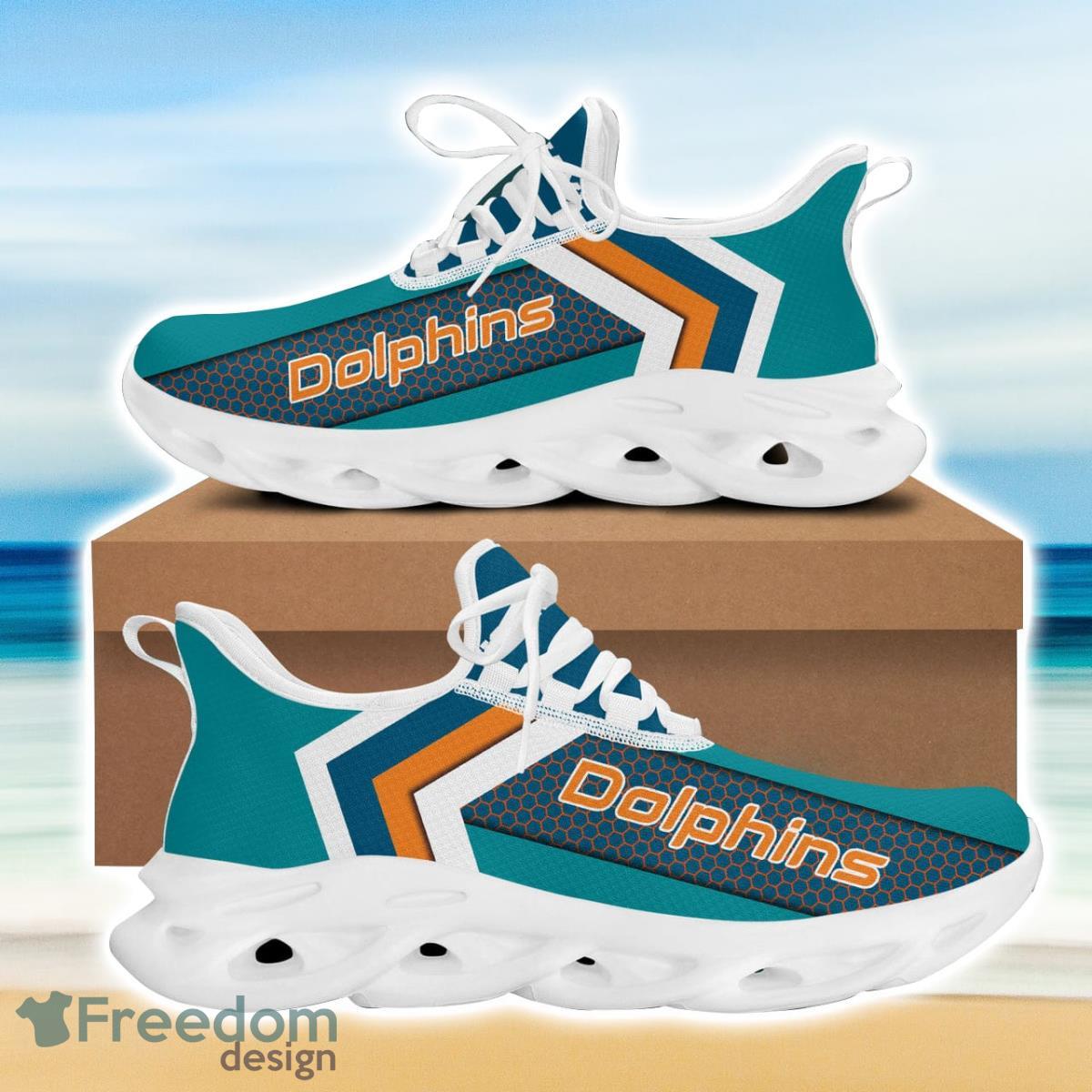 Miami Football Dolphins Max Soul Sneakers Running Sport Shoes Custom Name Product Photo 2