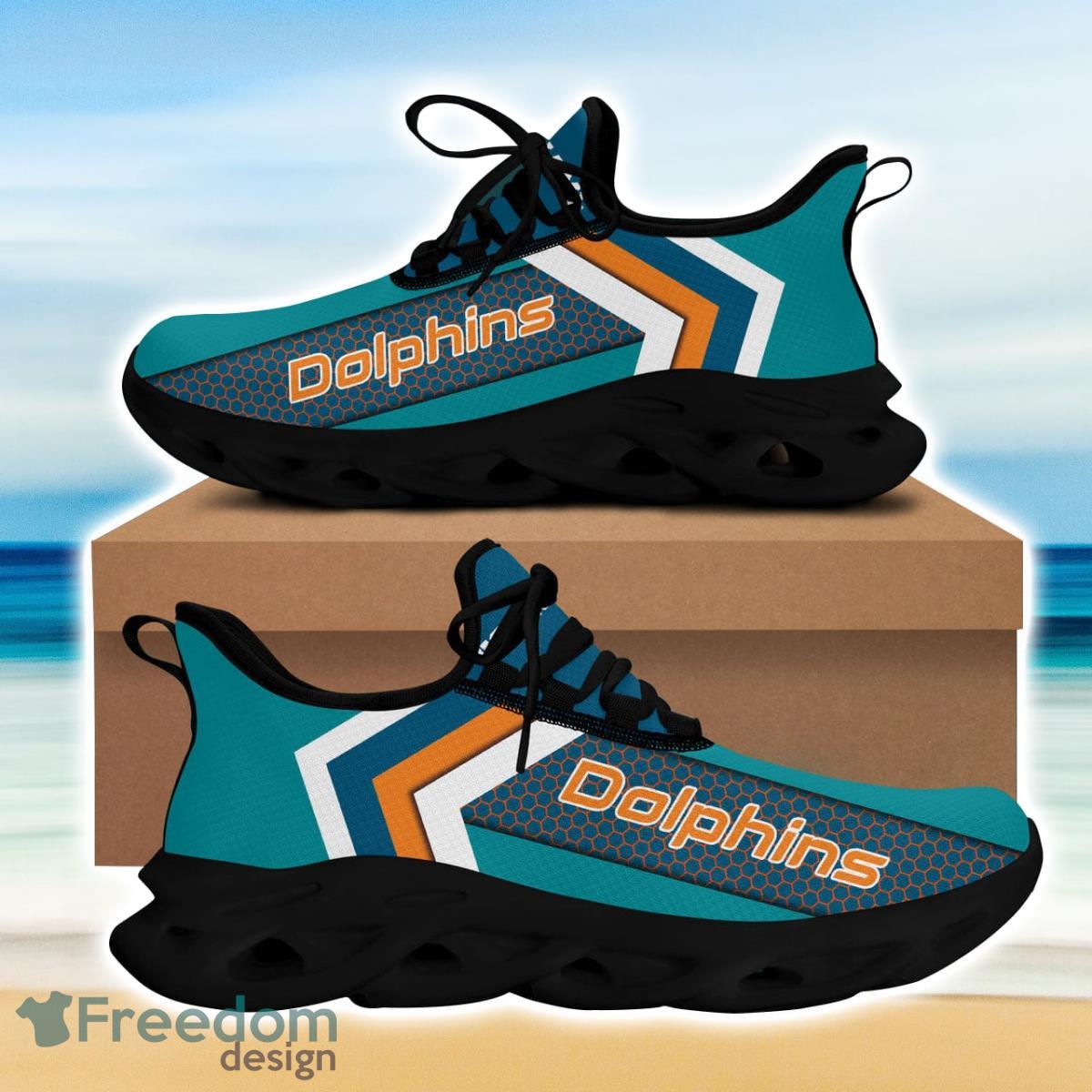 Miami Football Dolphins Max Soul Sneakers Running Sport Shoes Custom Name Product Photo 1